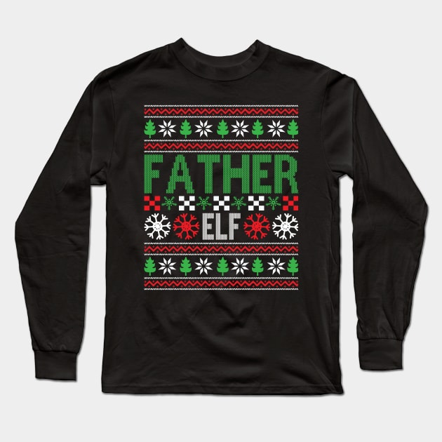 Father Elf Long Sleeve T-Shirt by MZeeDesigns